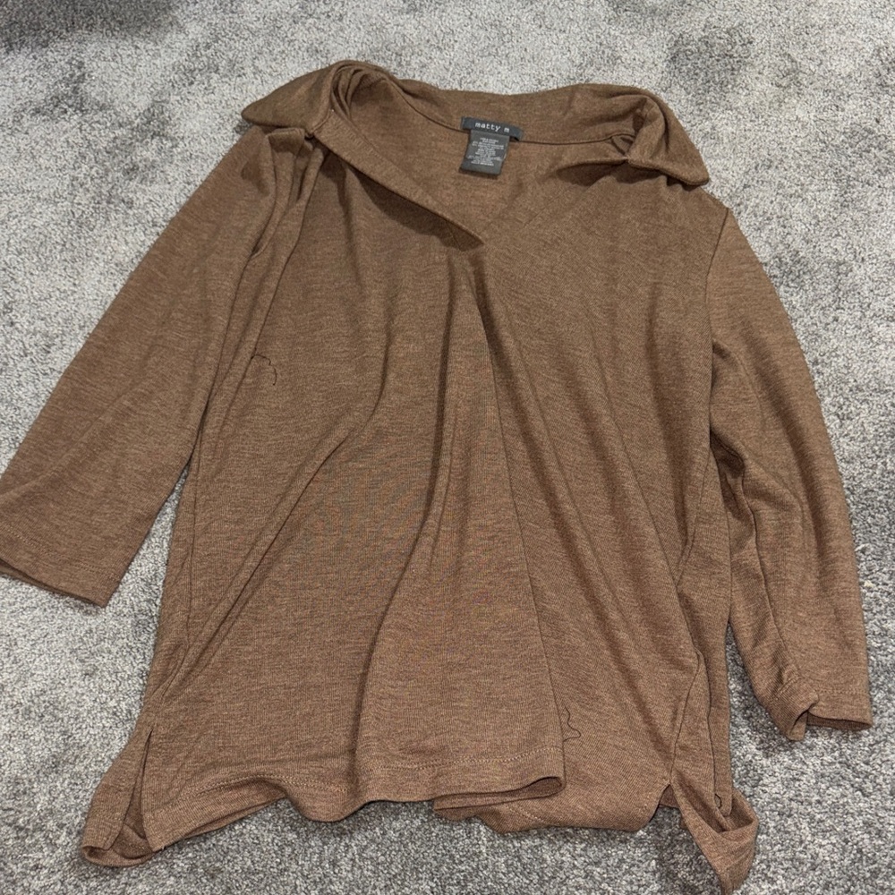 Matty M Chocolate Long Sleeve Top